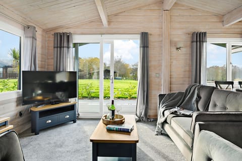 Living room with Smart TV and Free WiFi - Chestnut, 6 Fingle Glen Lodges