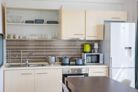 The kitchen is fully equipped