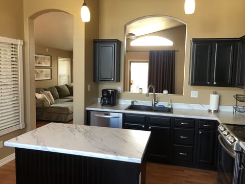 Kitchen with island. 