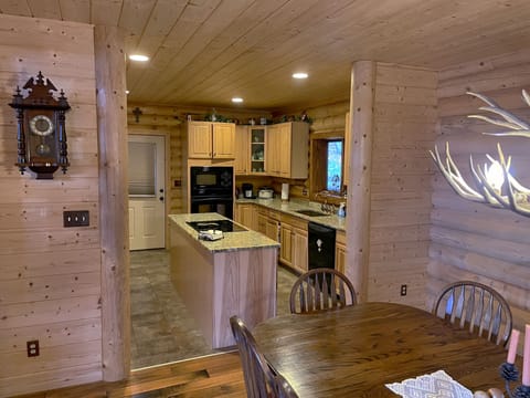 A well stocked kitchen for large family Christmas and Thanksgiving dinners.
