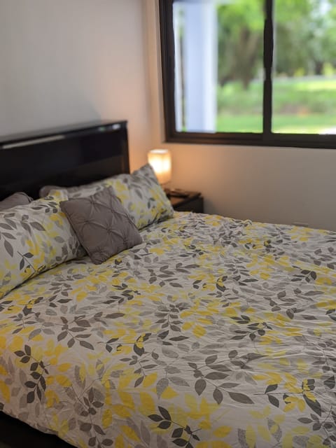 King sized bed awaiting for a restful evening!