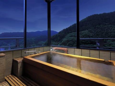 Japanese-style room 12 tatami private hot spring bath, Non Smoking | In-room safe, WiFi (free), bed sheets