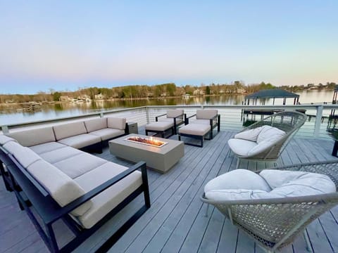 Deck top over water