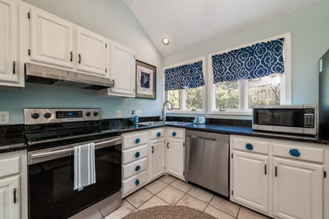 Windows let in plenty of natural light