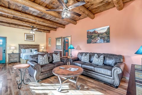 Living Room with Queen Size Sleeper Sofa and Smart TV