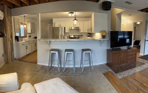 Bar seating in family room