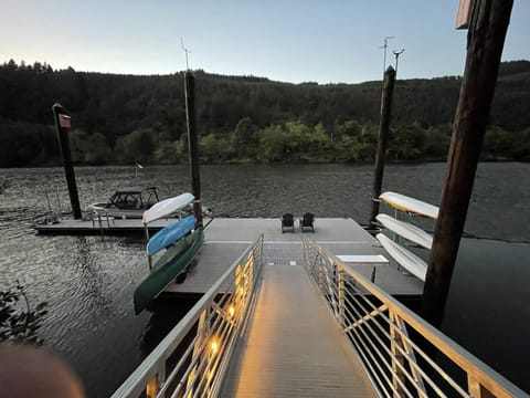 Deep water dock has room for two boats.  We also have kayaks and a canoe.
