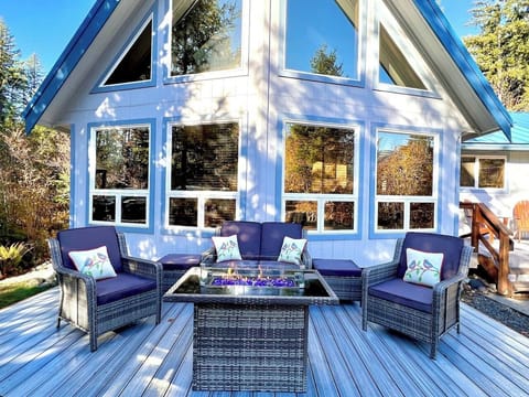 Enjoy the river views from our deck