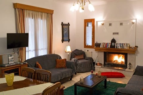 Relax in Front of the Fireplace – Comfortable living area for cozy evenings indoors.