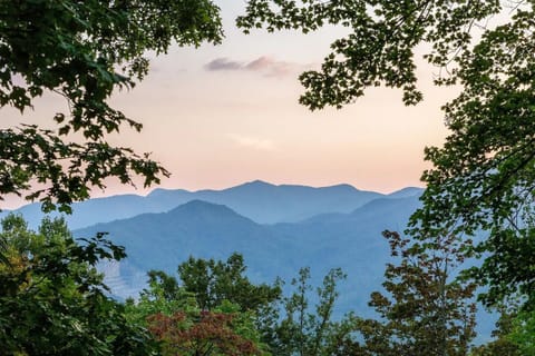 The sunset behind the mountains is something to appreciate every evening.