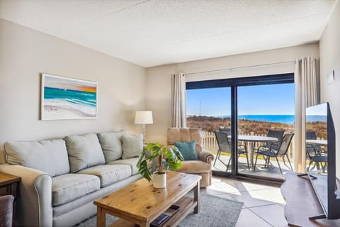 Ocean Breeze West 103 Living Room and Beach View Patio