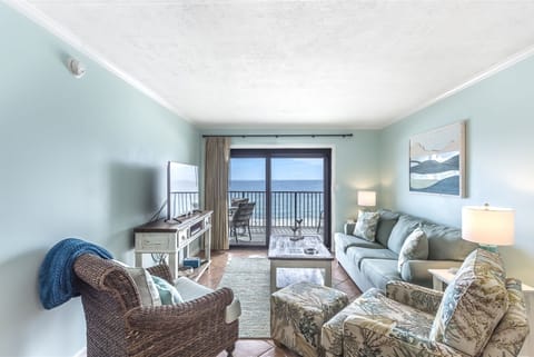 Ocean Breeze West 502 Living Room and Beach View Balcony