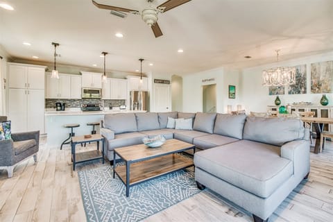 Lost Key Shorely Blessed Living Room and Open Kitchen