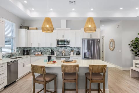 An open concept allows you to chat with your guests