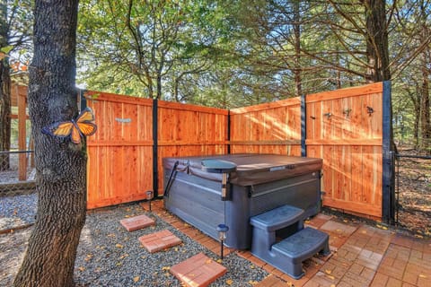 This 6 seater hot tub is perfection after a long day of tubing or hiking! 