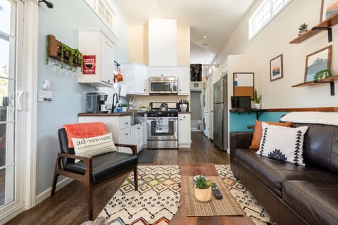 A perfectly aesthetic living room near the kitchen perfect for your Instagram photos!