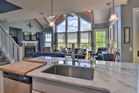 Granite Countertops and Wall of Windows