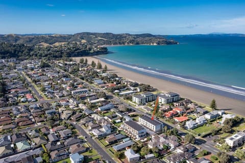 Aerial view of townhouse at Orewa Beach