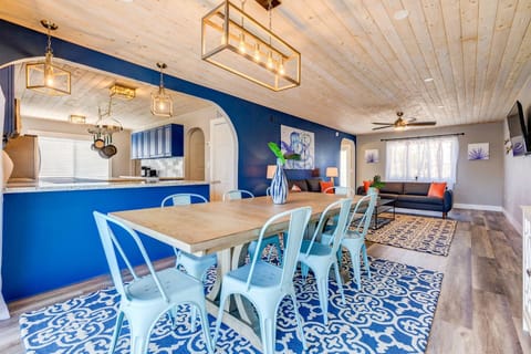 Create cherished moments by gathering family and friends around the dining table for delicious meals and engaging conversations at Blue Water Paradise