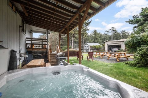 The hot tub is a favorite amenity perfect during warm summers and chilly winters.
