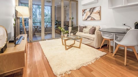 Living Room area looking out to balcony