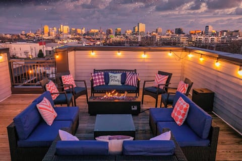 Rooftop with fire pit