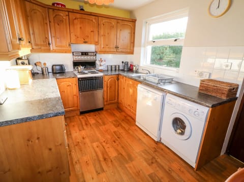 Fridge, dishwasher, electric kettle, toaster