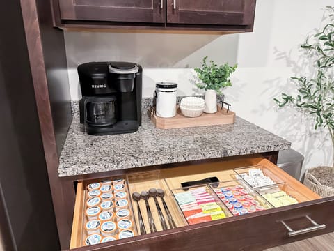 Wake up and Enjoy a Hot Cup of Coffee/Tea - Stocked with All of the Essentials!