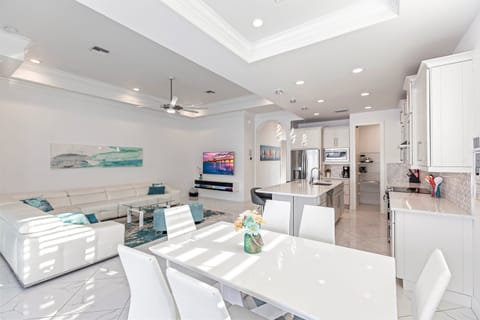 Large living area with plenty of seating and formal dining