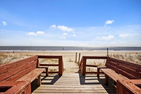 Outdoor seating, Oceanview, and direct beach access to the Atlantic Ocean.