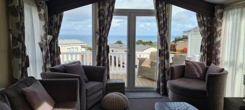 Lounge with spectacular views of Swanage Bay
