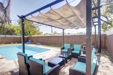 Relaxing space under the gazebo
