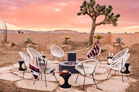 Hang by the fire pit when the sun goes down.