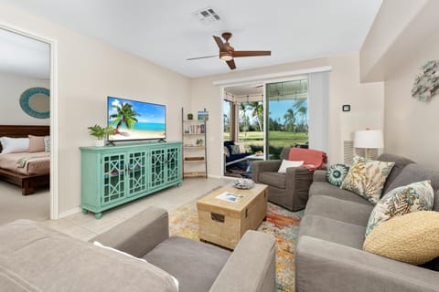 Bright, cheery living room