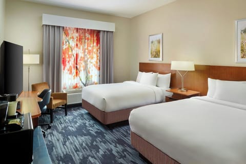 Room, 2 Queen Beds | Premium bedding, desk, laptop workspace, blackout drapes