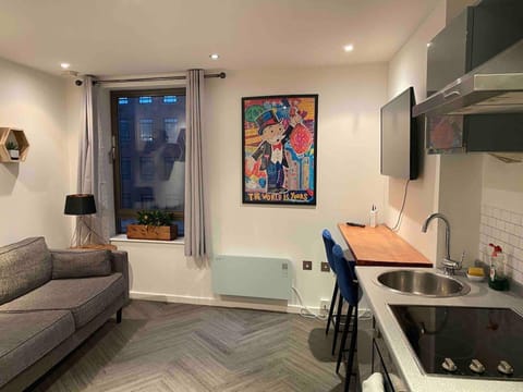 Apartment | Private kitchen | Fridge, microwave, oven, stovetop