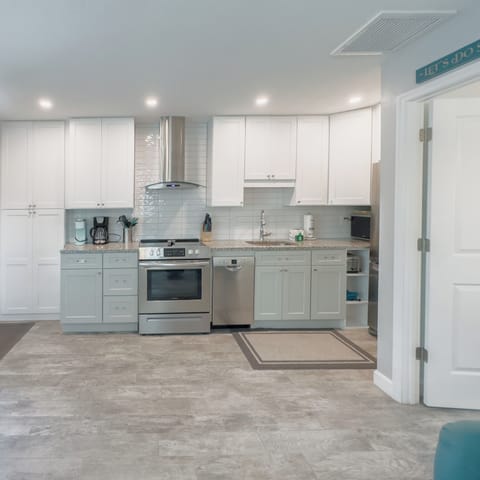 Bright kitchen with cooking essentials