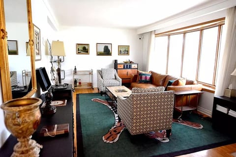 Main Entrance Living Room Featuring Mid Century Modern Art & Decor.