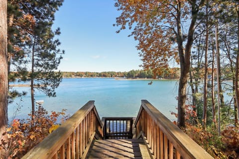 Private dock on Little Hills Lake — perfect for swimming, fishing, and sunset lounging