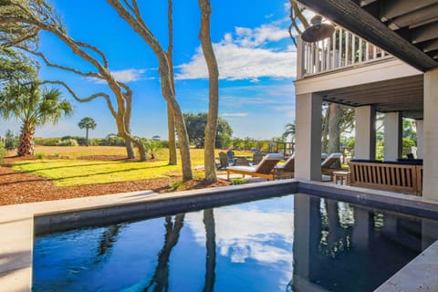 The private pool can be heated for an additional fee.