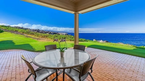 Kapalua Bay Villas #30G4 - Covered Oceanfront Dining Lanai - Parrish Maui