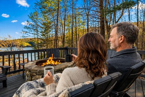 Coffee, quiet mornings, and Lake Blue Ridge views that never get old ☕🌅