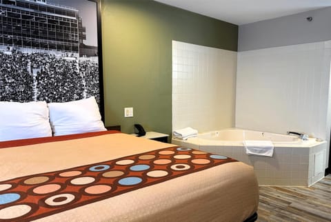 Studio Suite, 1 King Bed, Non Smoking, Microwave | Desk, laptop workspace, blackout drapes, iron/ironing board