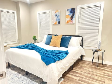 King bedroom with tv!