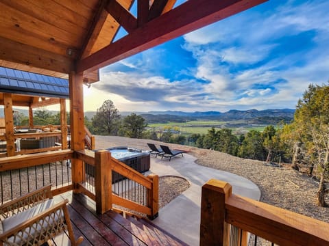 Back Deck with Hot Tub and View