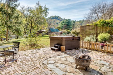 Six person Hot Tub out the back door for your pleasure, next to firepit & garden