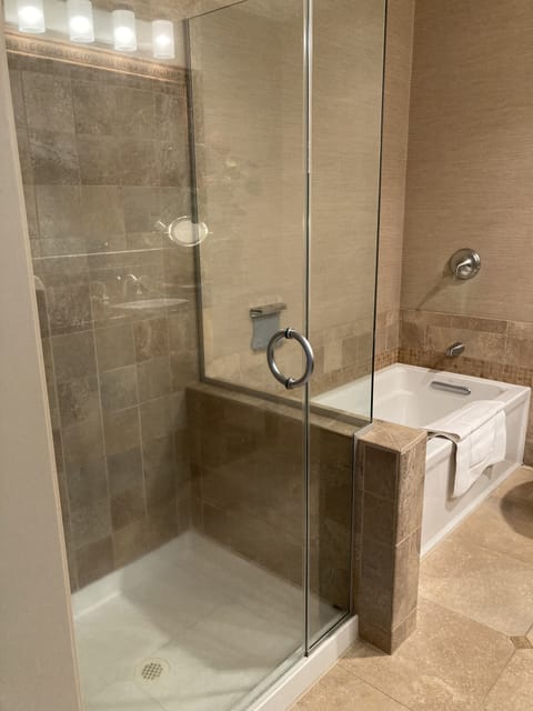 Room, 1 King Bed, Ocean View | Bathroom | Designer toiletries, hair dryer, bathrobes, towels