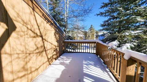 The view over the private outdoor deck space.