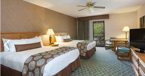 Deluxe Room, 2 Queen Beds | In-room safe, laptop workspace, blackout drapes, iron/ironing board