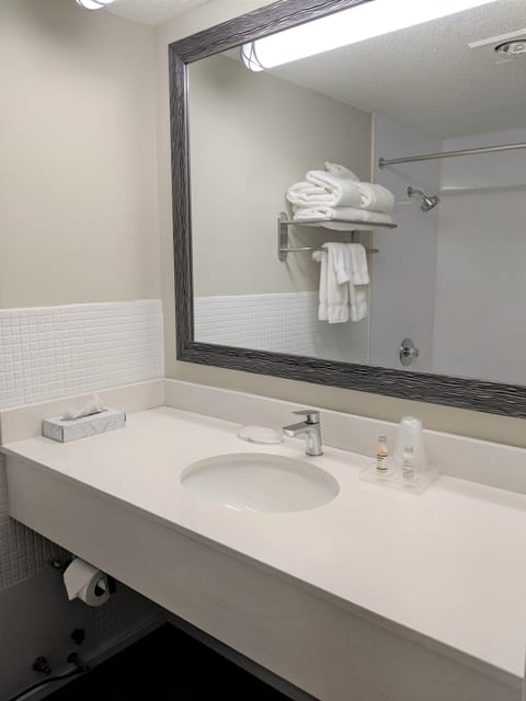 Room, 2 Queen Beds, Lake View, Beachfront | Bathroom | Combined shower/tub, free toiletries, hair dryer, towels